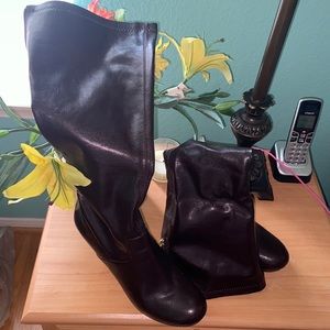 Knee high brown boot